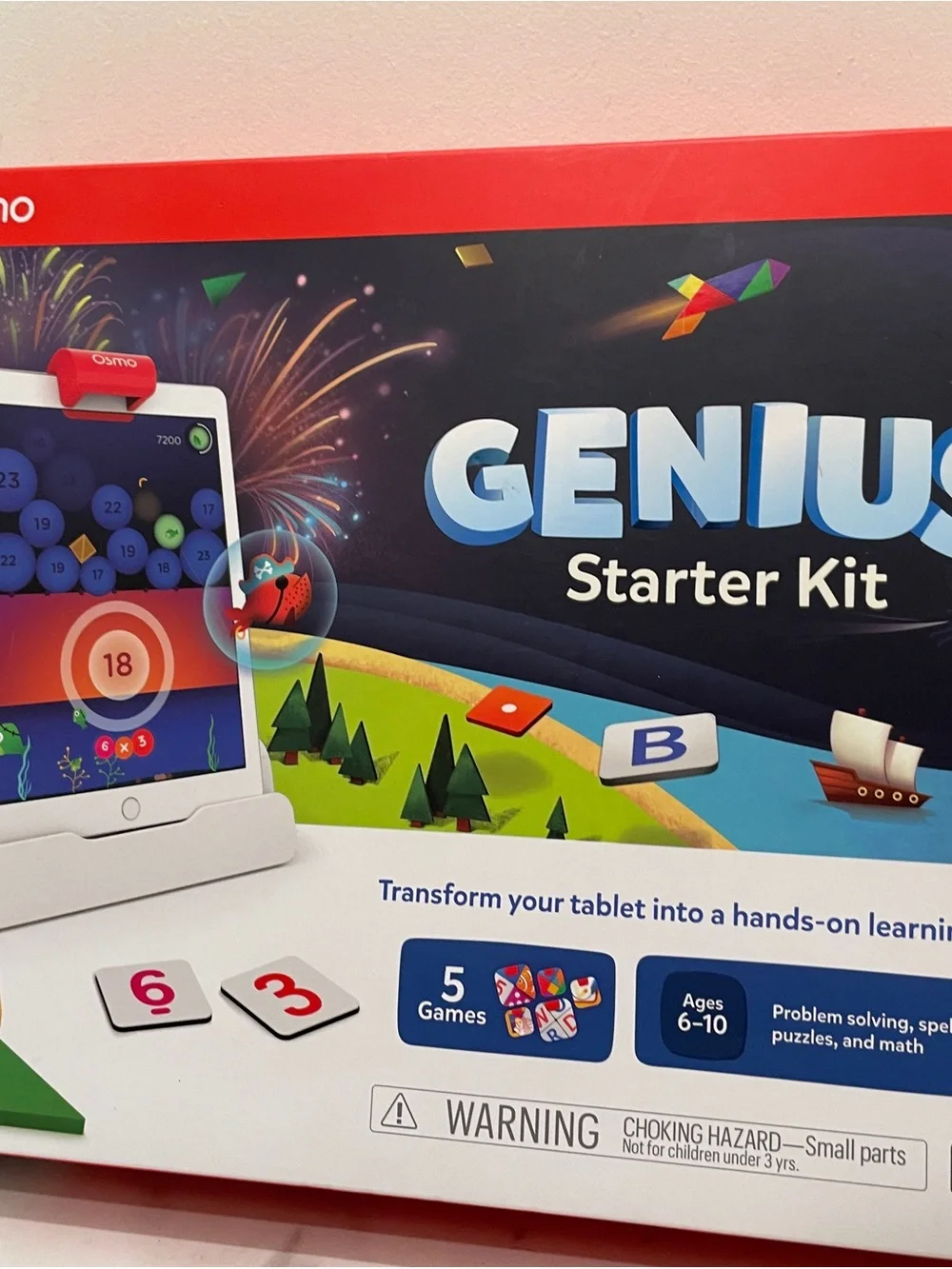 Osmo Genius Starter Kit for iPad 5 Games Ages 6-10 New Factory Sealed
